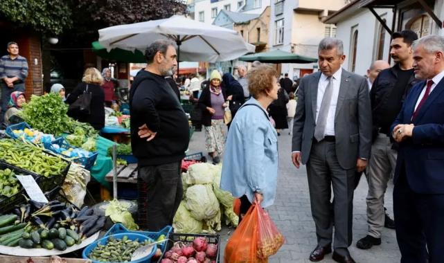 Artvin Valisi Ergün’den halk pazarına ziyaret