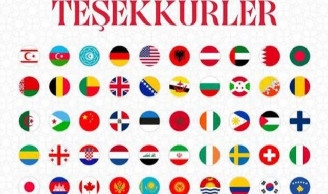 Cumhuriyet’in 102. yaşını tebrik eden ülkelere Cumhurbaşkanı Erdoğan’dan teşekkür