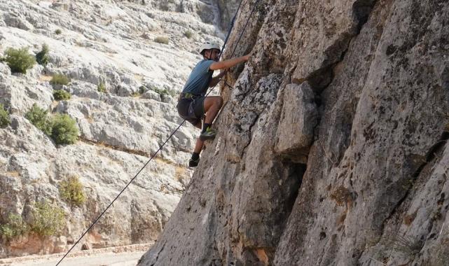 Gaziantep Köklüce Kanyonu’nda tırmanış coşkusu