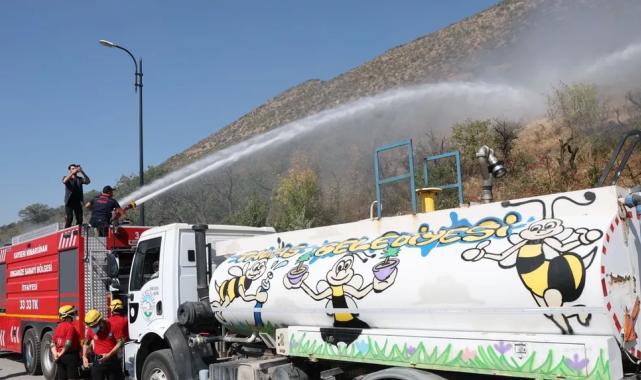 Kayseri Talas’ta Ali Dağı’na ‘Alev Kalkanı’