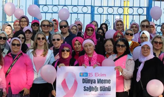Kocaeli’de meme kanserine “pembe kurdele” ile dikkat çektiler