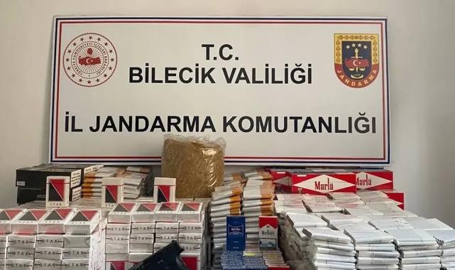 Bilecik Jandarması’ndan kaçak tütün ve silah operasyonu
