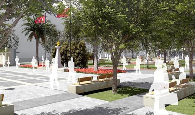 İzmir’in Kınık ilçesi Cumhuriyet Meydanı yenileniyor