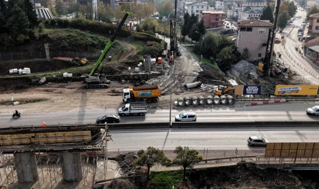 Kocaeli’de dev projede köprünün ilk ayağı göründü