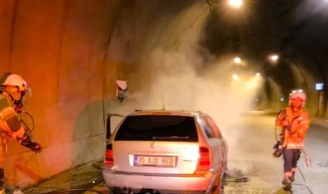 Konak Tünelleri’ndeki araç yangınına hızlı müdahale