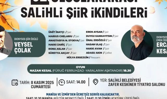 Manisa Salihli ‘Şiir İkindileri’nde buluşacak