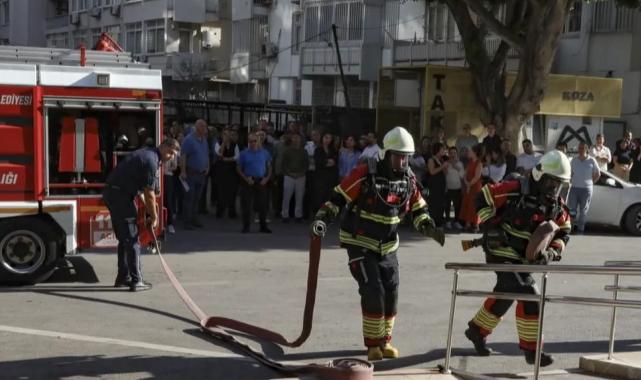 Mersin Büyükşehir’de yangın tatbikatı