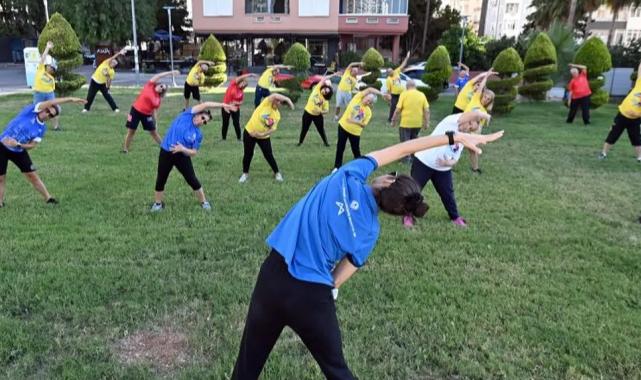 Mersin’de emeklilere “Sabah Sporu” etkinliği