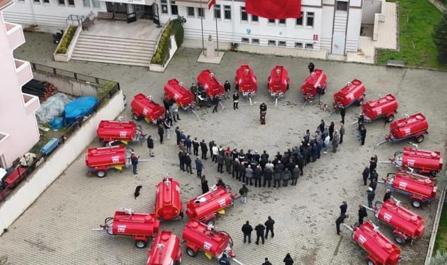 Bilecik’te 20 yeni yangın söndürme tankeri köylere teslim edildi