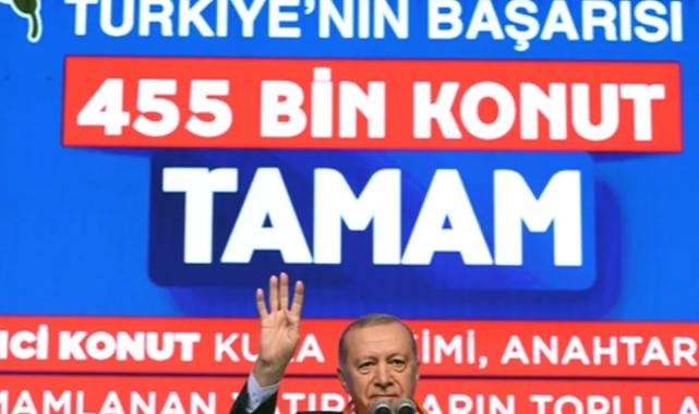 Erdoğan: 455 bininci konutu teslim ediyoruz
