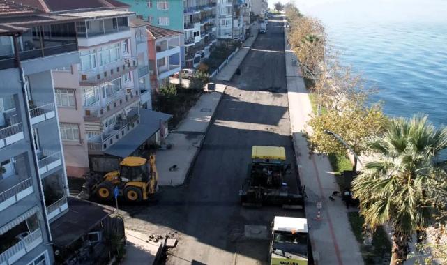 Gölcük Halıdere sahilinde üstyapı sil baştan