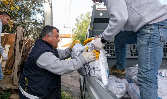 İzmir Güzelbahçe’de kara kış desteği başladı