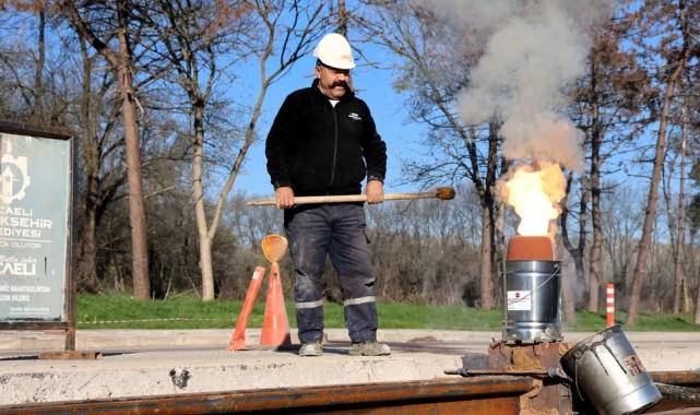 Kartepe Tramvay Hattı’nda ilk kaynak gerçekleşti