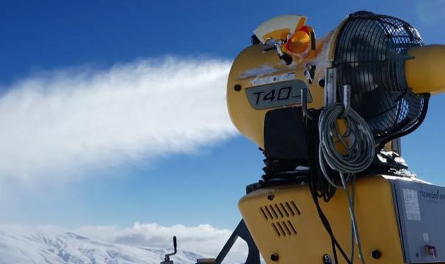 Kayseri Erciyes suni karla yeni sezona hazırlanıyor