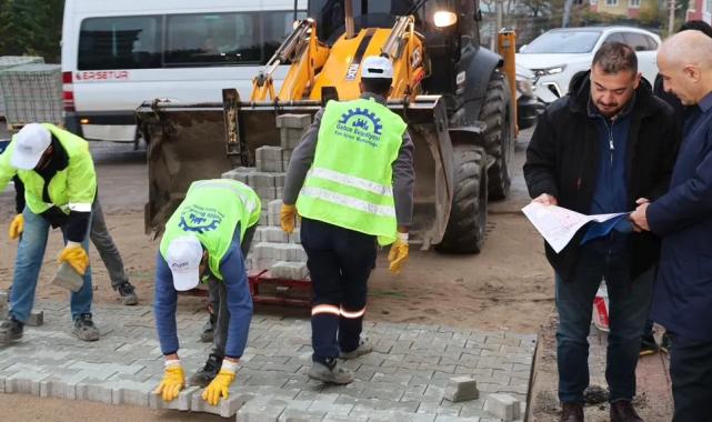 Kocaeli Gebze’de üstyapı çalışmalarını yerinde incelendi