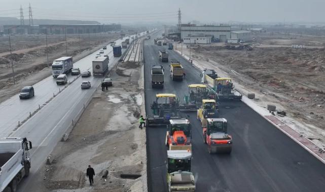 Konya Aslım Caddesi’nde üst yapı çalışması