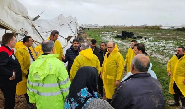 Antalya’daki seralarda hasar tespit için Bakanlık devrede