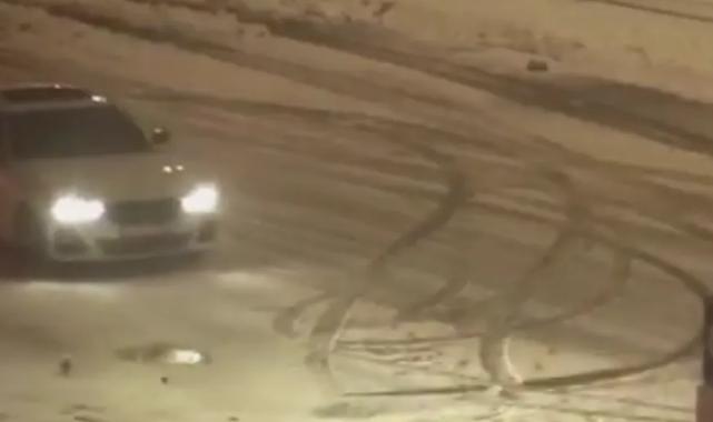 Bolu’da drift yapan sürücülere Jandarma müdahalesi