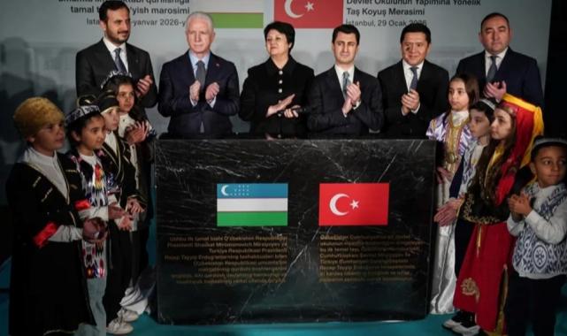 Türkiye’deki Özbekistan Devlet Okulu’nun yapımına yönelik ‘Taş Koyuş’ merasimi düzenlendi