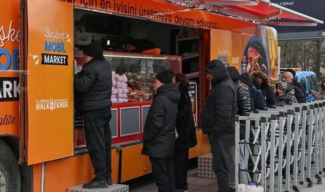 Ankaralılarla ete Mobil Market’le kavuştu