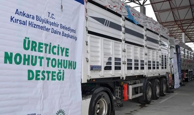 Başkentli üreticiye 1.5 milyonluk nohut tohumu desteği