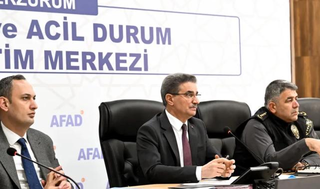 Erzurum’da yoğun kar: Bin 167 mahalle yolu kapalı