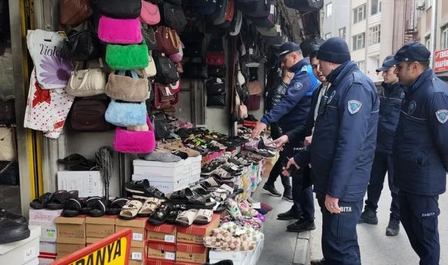 Kayseri zabıtasından kaldırım harekatı