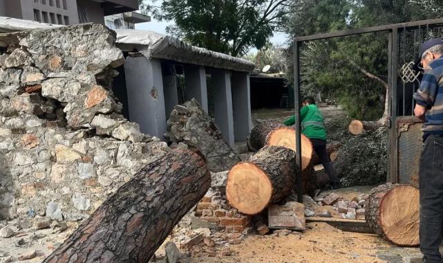 Muğla Milas’ta şiddetli fırtına sonrası anında müdahale