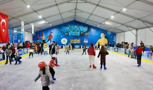 Nevşehir’de buz pateni pisti açıldı