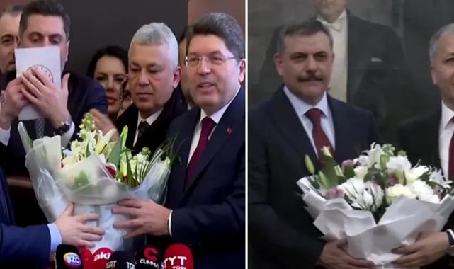 O bakanlıklarda devir teslim yapıldı