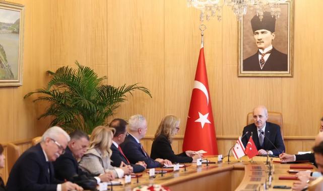 Numan Kurtulmuş, KKTC-Türkiye Parlamentolar Arası Dostluk Grubu’nu kabul etti