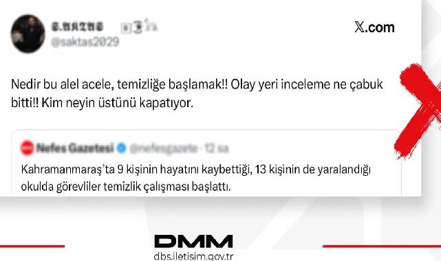 Kahramanmaraş’ta ‘deliller karartıldı’ iddialarına yalanlama