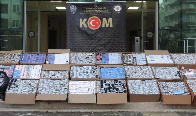 Şanlıurfa’da 2,5 milyon liralık kaçak sigara operasyonu