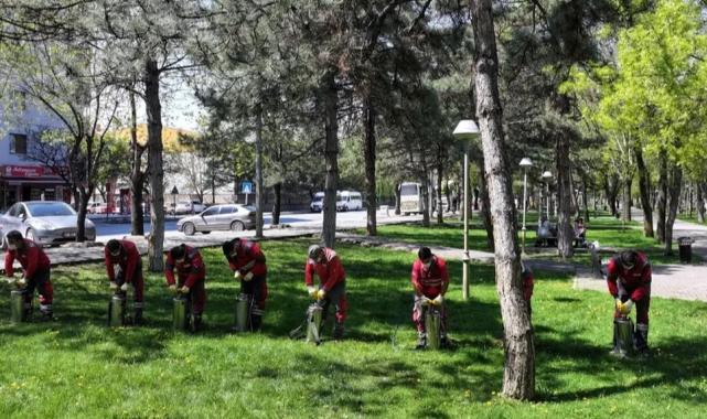 Kayseri Kocasinan’da açık alanlarda yoğun ilaçlama