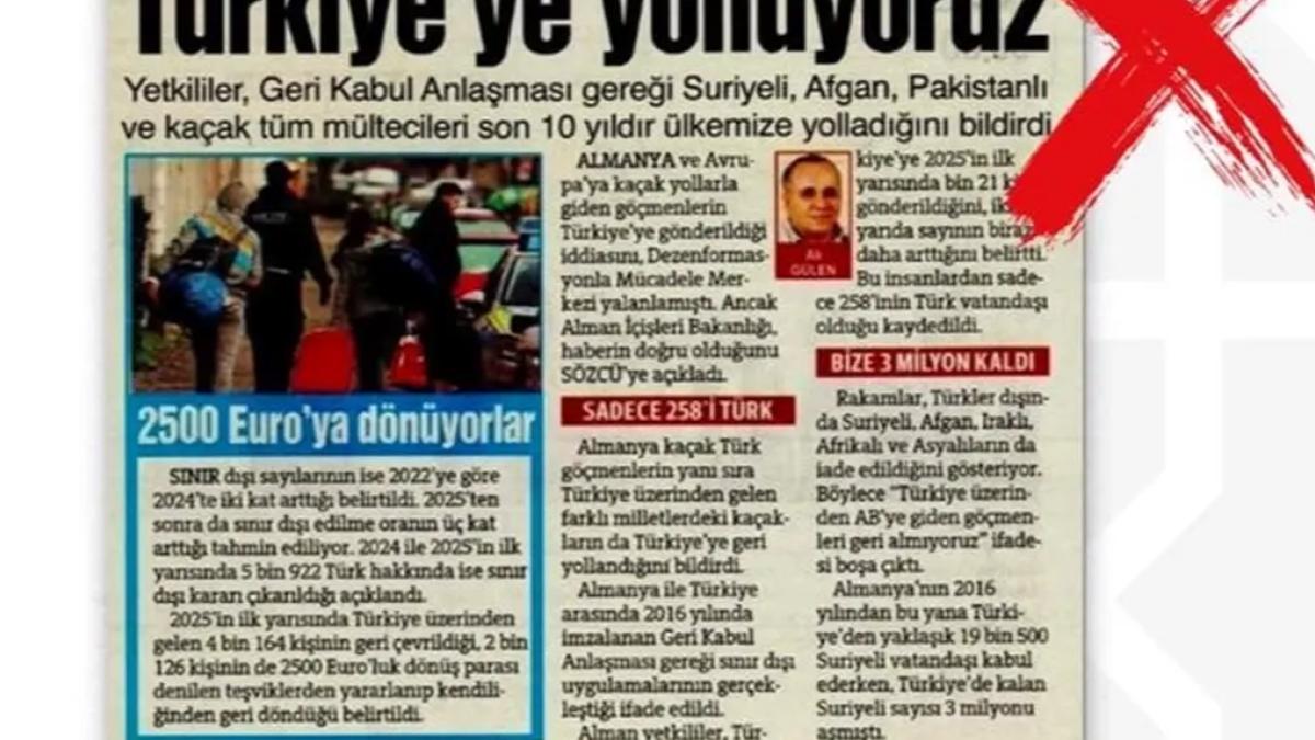 ‘Almanya Kaçak Göçmenleri Türkiye’ye gönderiyor’ iddialarına DMM’den yalanlama
