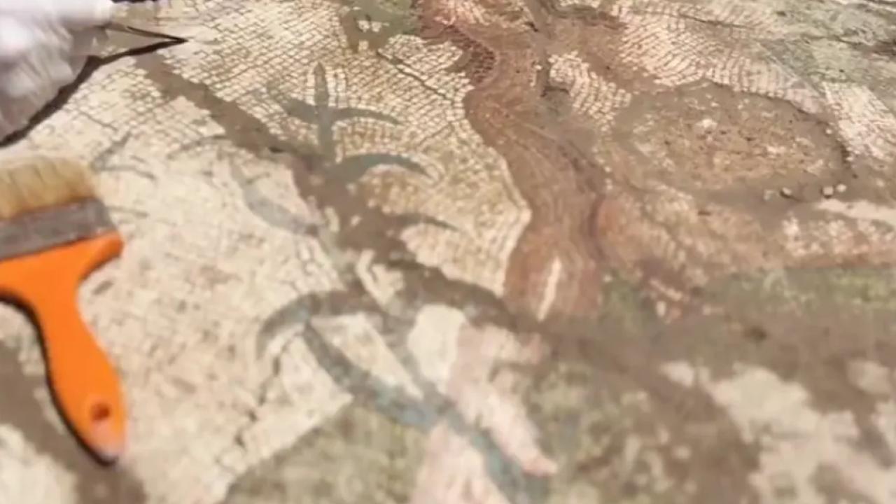 Aspendos’ta tarihi keşif… Eurymedon Nehri mozaiği gün yüzüne çıkarıldı