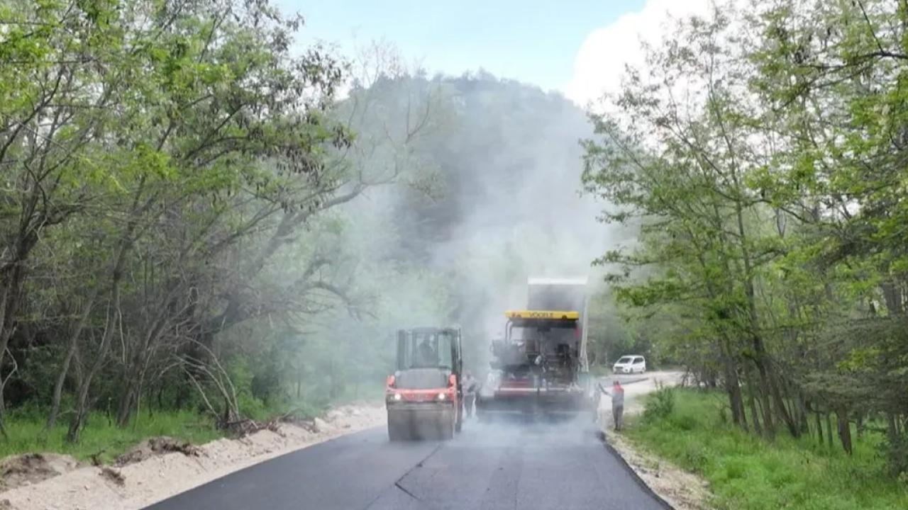 Gölcük Tabiat Parkı’nda yollar asfaltlanıyor, konfor artıyor