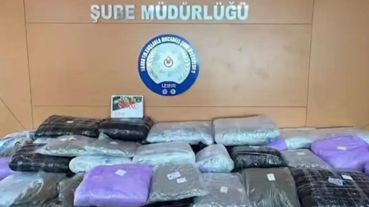 İzmir’de uyuşturucu operasyonu… 371 kilogram skunk ve esrar ele geçirildi
