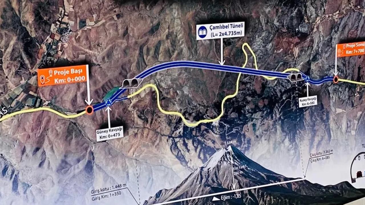 Karadeniz-Akdeniz hattında önemli adım… Çamlıbel Tüneli’nde inşa süreci başladı