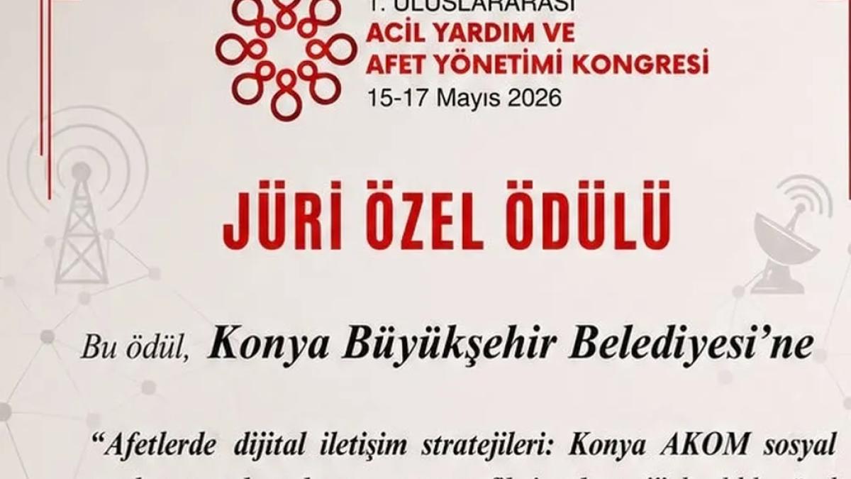 Konya AKOM’a uluslararası kongreden jüri özel ödülü