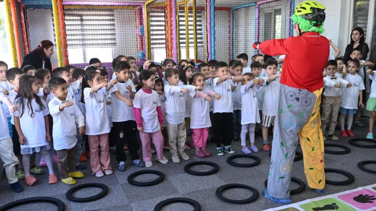 Konya’da anaokulu öğrencilerine bisiklet bilinci eğitimi