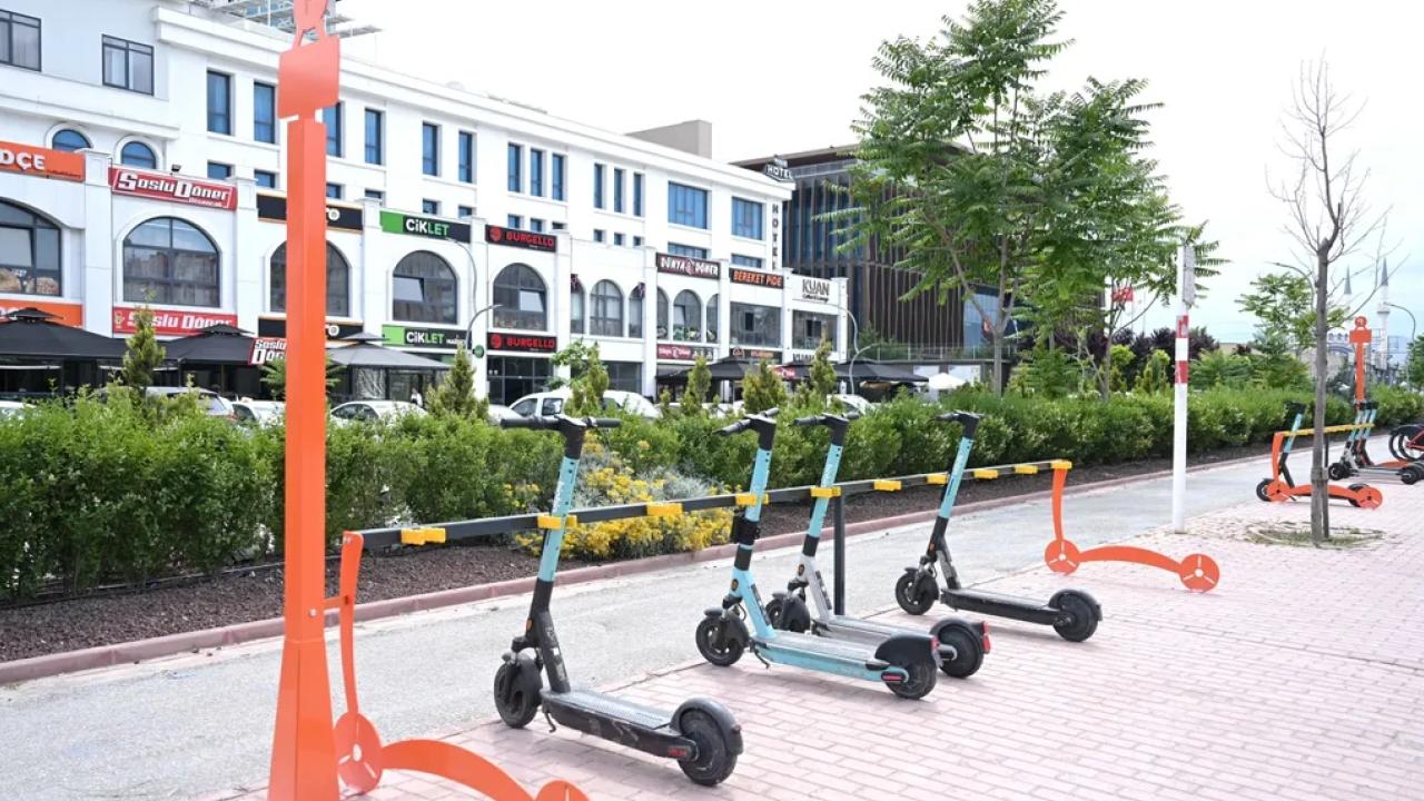 Konya’da e-skuter park noktaları yaygınlaşıyor