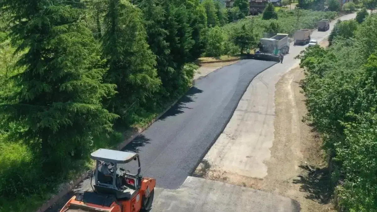 Ordu’da Çatalpınar Göller Mahallesi yolu asfaltlandı
