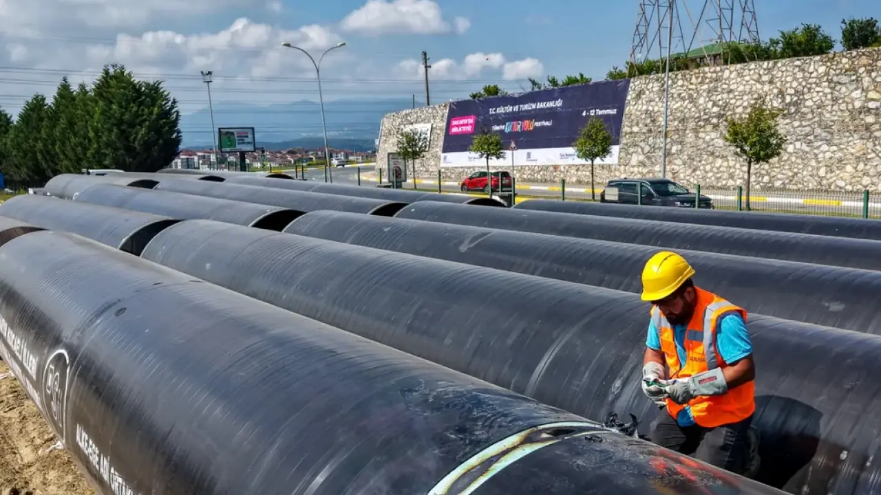Sakarya’da 45 kilometrelik hattın ilk sevkiyatı başladı