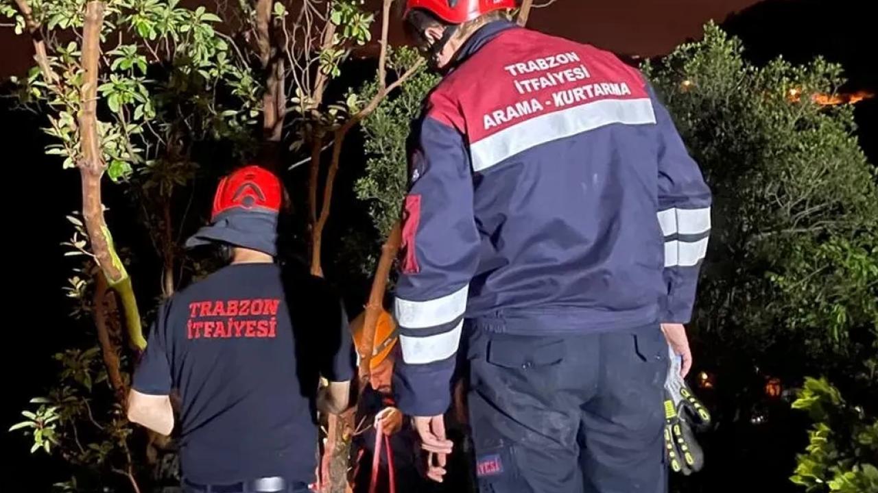 Trabzon’da itfaiye ve AFAD’dan kurtarma operasyonu