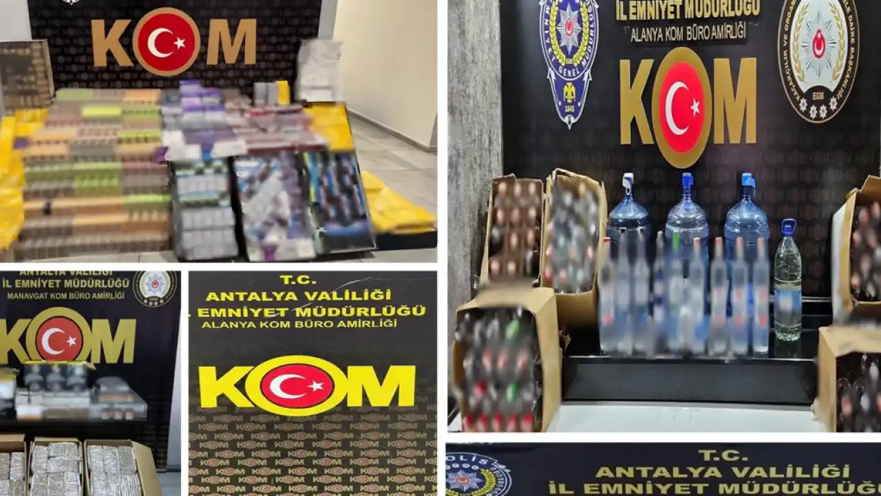 Antalya’da kaçakçılık operasyonları… 19 şüpheliye adli işlem