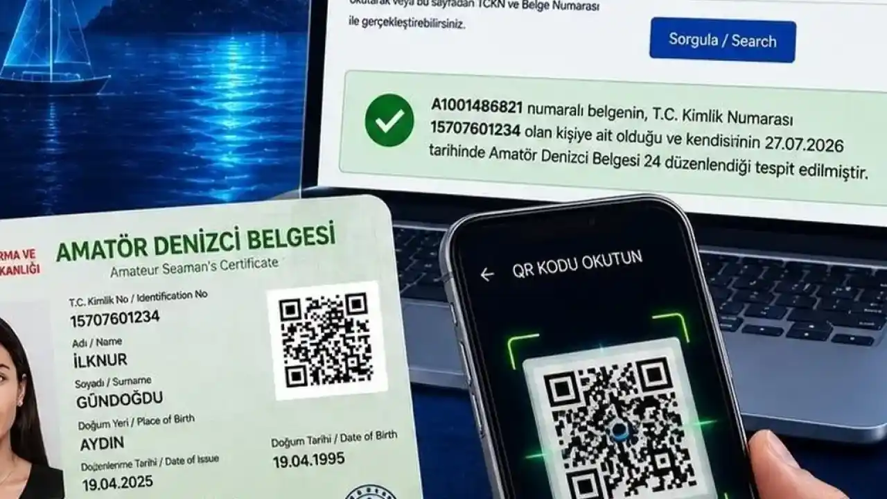 Amatör Denizci Belgelerinde QR kod dönemi başladı