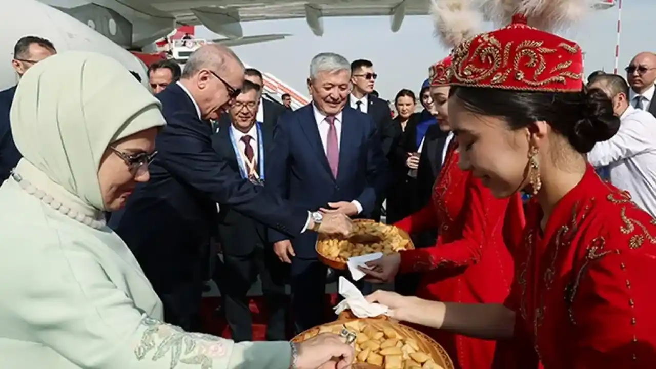 Cumhurbaşkanı Erdoğan Bişkek’te