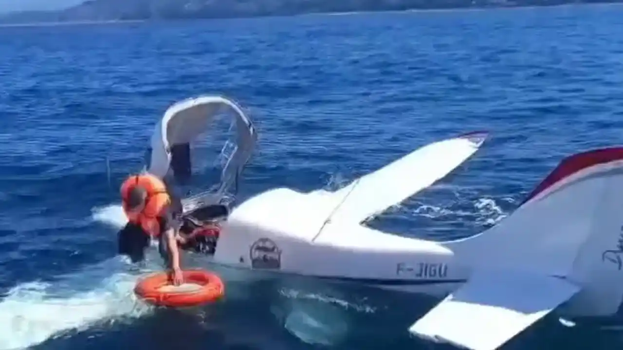 Batum’dan havalanan uçak Rize’de denize acil iniş yaptı! 2 kişi kurtarıldı
