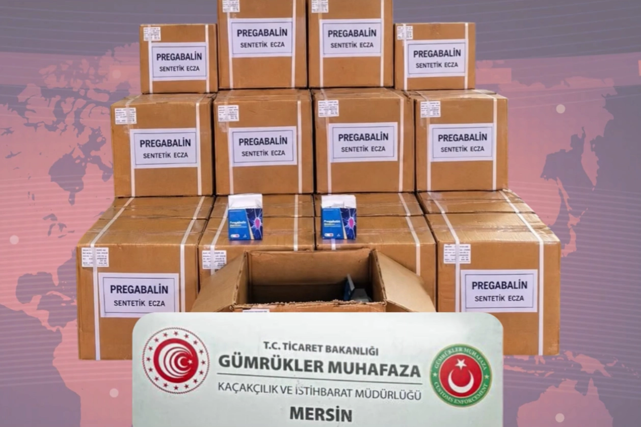 Mersin’de 1 ton 716 kg pregabalin ele geçirildi